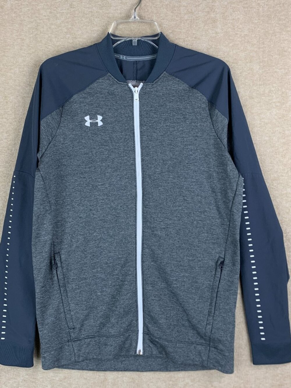 Under Armour Warm-Up Jacket Men S Cold Gear Gray Full Zip Perform Golf Run